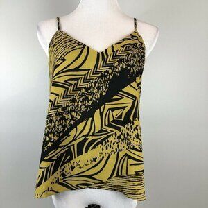 Allison Joy Evereve Gold Black Flynn Cami Top Size Small NWT